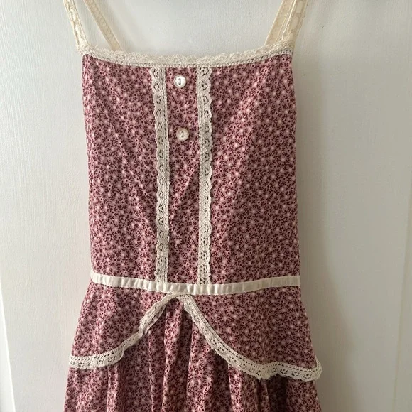 Renaissance Fairy Sleeveless Country Vintage Dress - Picture 2 of 8